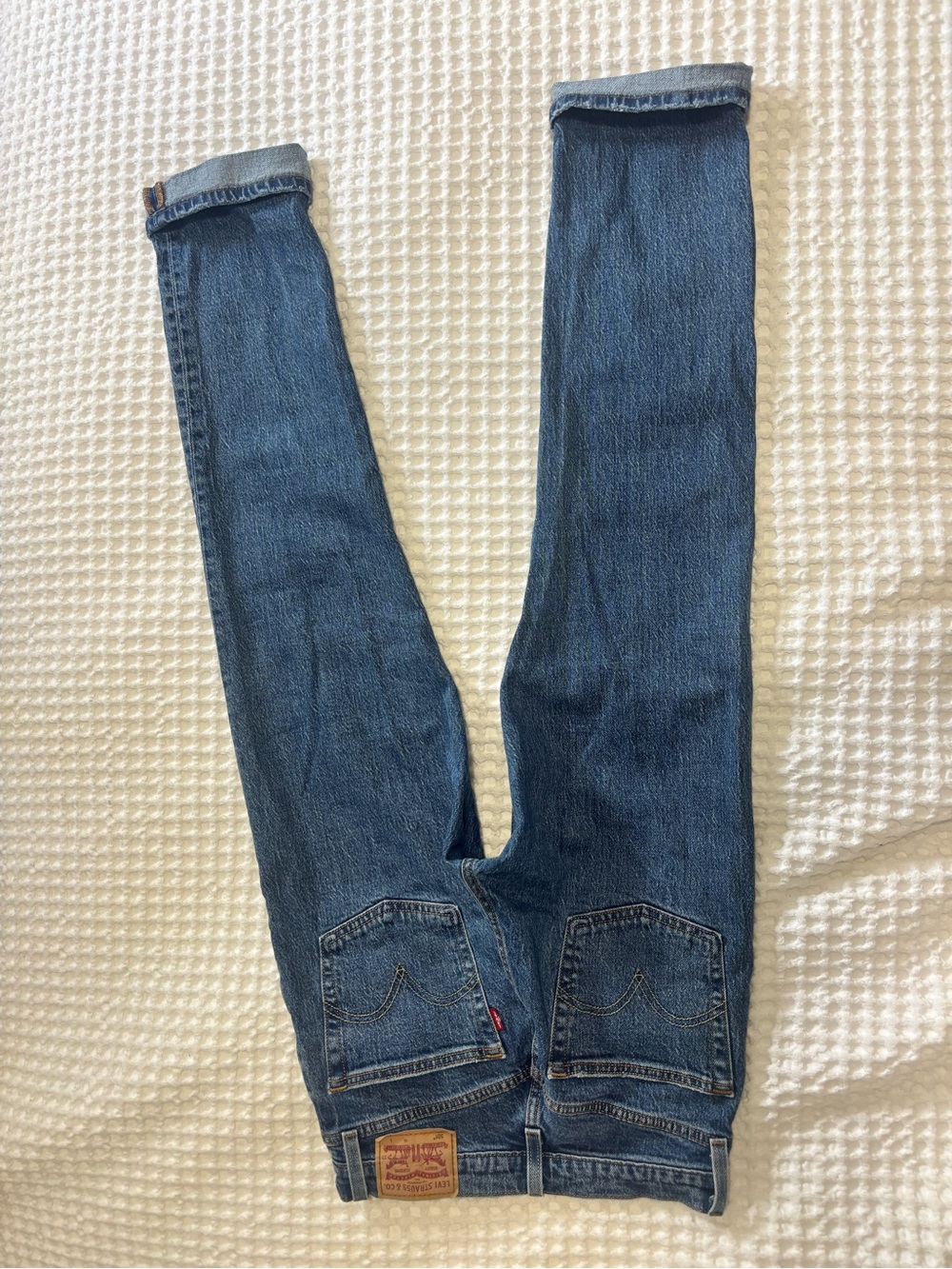 Levi’s 501 Dark Blue Straight-Leg Jeans - Picture 4 of 7